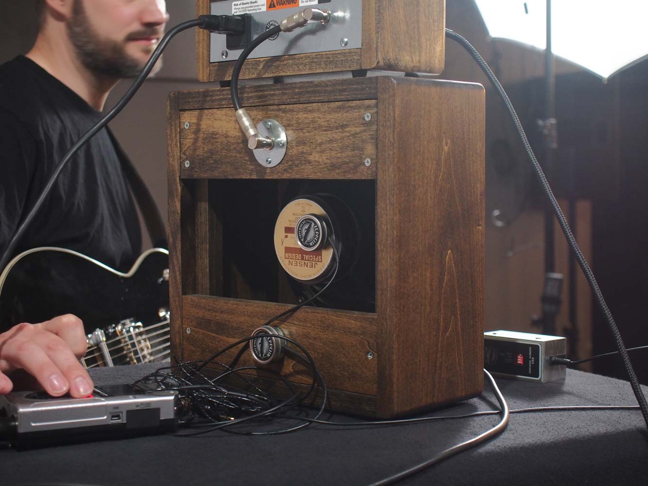 Cortado MkIII mounted on guitar amplifier